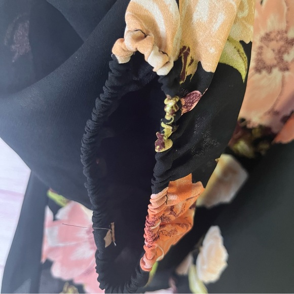 I.N.C.  Floral Stud Embellishment Cold Shoulder Long‎ Sleeve Blouse Size Large - Picture 6 of 10